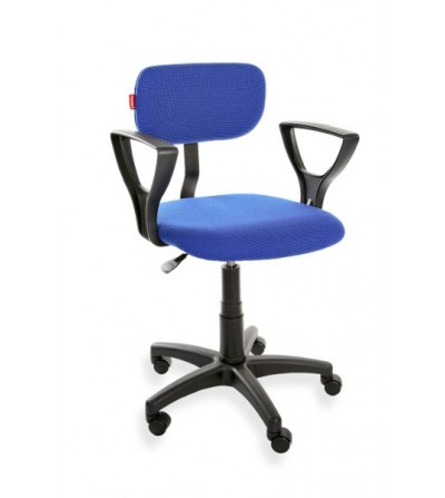 Krzesło przemysłowe ErgoPlus 01 na kółkach, z podłokietnikami (PD WH)
