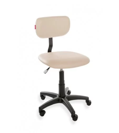 Ergonomiczne krzesło laboratoryjne ErgoPlus Eco, ekoskóra, atest, kółka