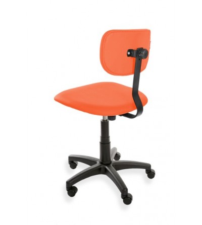 Ergonomiczne krzesło laboratoryjne ErgoPlus Eco, ekoskóra, atest, kółka