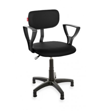 Ergonomiczne krzesło laboratoryjne ErgoPlus Eco, podłokietniki, ekoskóra