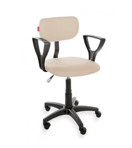 Ergonomiczne krzesło laboratoryjne ErgoPlus Eco, podłokietniki, kółka