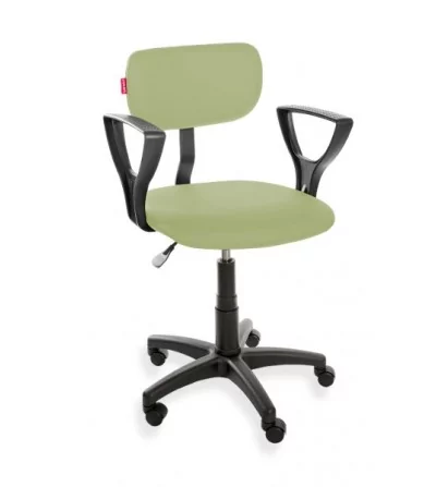 ErgoPlus Eco PD WH - obrotowe, regulowane krzesło laboratoryjne na kółkach, z podłokietnikami
