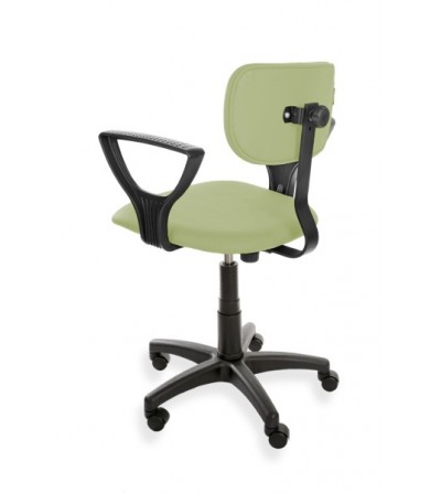 Ergonomiczne krzesło laboratoryjne ErgoPlus Eco, podłokietniki, kółka