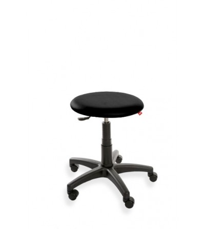 Taboret, stołek, hoker ErgoTab Eco, na kółkach, ekoskóra