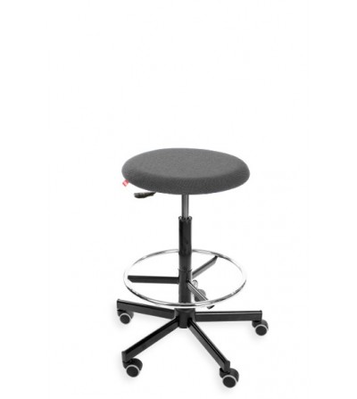 Taboret, stołek, hoker BlackTab 01 - tapicerowany, na stopkach