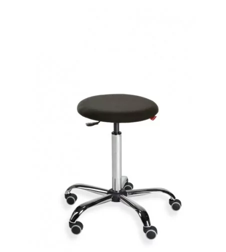 Taboret, stołek, hoker BlackTab 01 chromowana podstawa, kółka