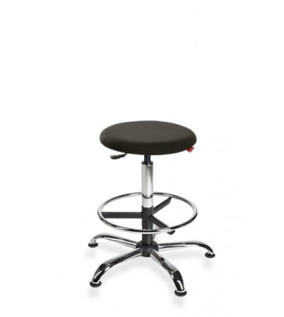 Taboret, stołek, hoker BlackTab chromowana podstawa, stopki, podnóżek