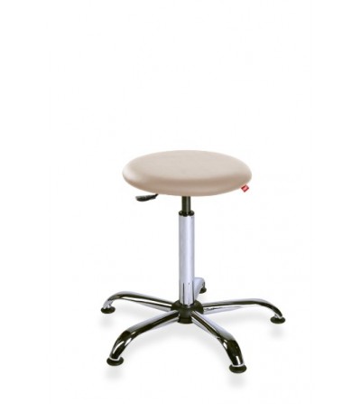 Taboret, stołek, hoker BlackTab Eco- ekoskóra, chrom, stopki