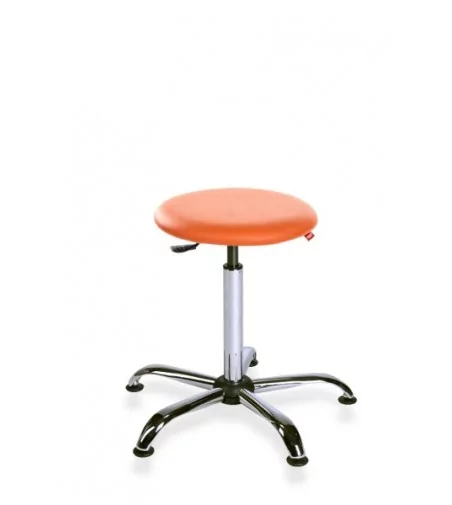 Taboret, stołek, hoker BlackTab Eco- ekoskóra, chrom, stopki