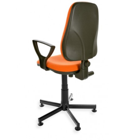 Wytrzymałe krzesło przemysłowe KomfortMax, z podłokietnikami, stopki