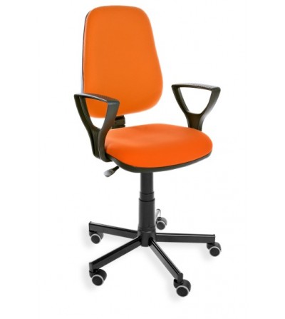 Obrotowe krzesło biurowe KomfortMax Desert na kółkach, z podłokietnikami (PD WH)