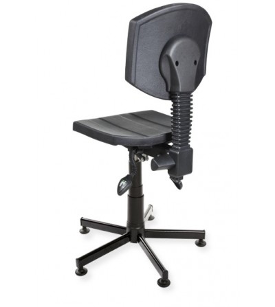 Krzesło warsztatowe, laboratoryjne PurActive, na stopkach (asynchro)