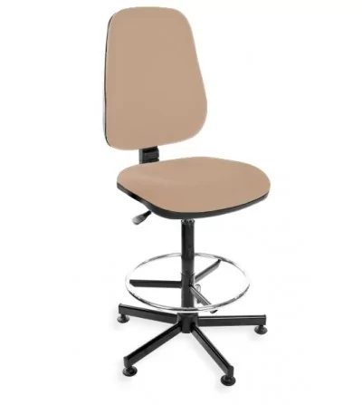 KomfortMax Desert H + RING - krzesło przemysłowe, szwalnicze na stopkach, z podnóżkiem
