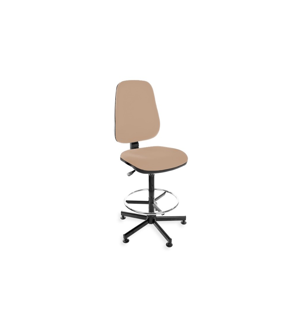 Krzesło KomfortMax Desert z podnóżkiem, na stopkach,  do szwalni