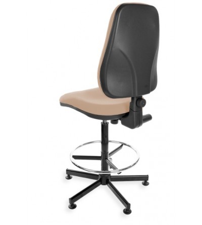 Krzesło KomfortMax Desert z podnóżkiem, na stopkach,  do szwalni