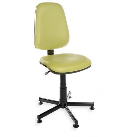 Krzesło laboratoryjne - obrotowe KomfortMax Eco na stopkach - wytrzymałe, obicie z ekoskóry