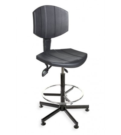 Krzesło przemysłowe PurActive z podnózkiem, na stopkach (asynchro H+RING)
