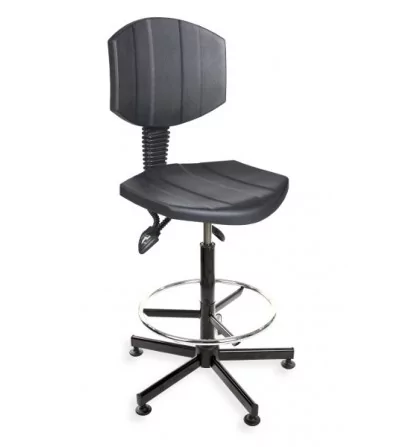 PurActive asynchro H+RING - krzesło przemysłowe z podnózkiem, na stopkach