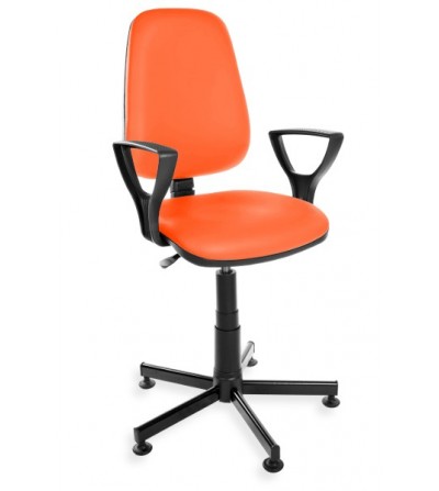 Krzesło laboratoryjne KomfortMax Eco - podłokietniki i stopki