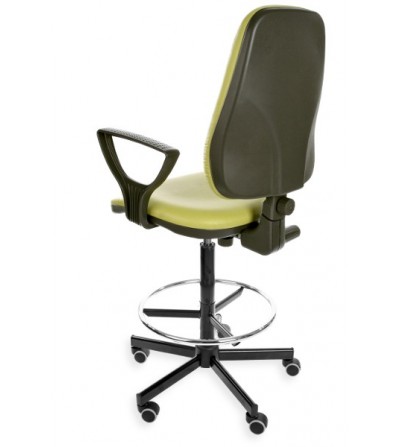 Krzesło laboratoryjne KomfortMax Eco, kółka, podnóżek podłokietniki