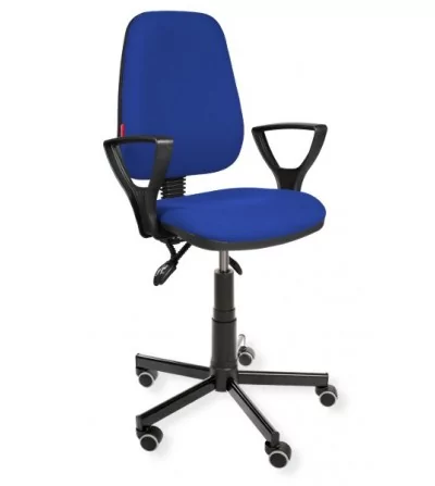 Krzesło przemysłowe KomfortMax asynchro z podłokietnikami na kółkach