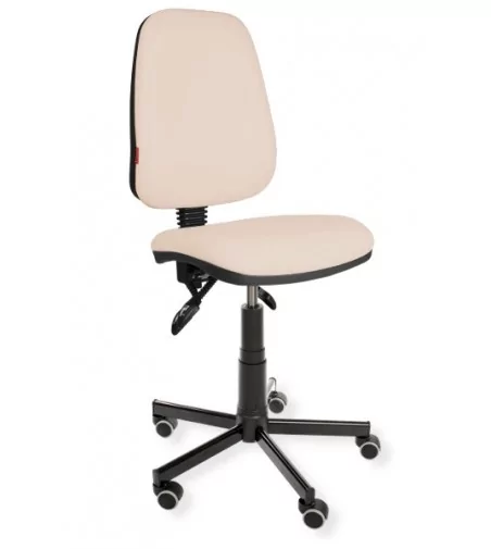 Krzesło przemysłowe na kółkach KomfortMax Eco asynchro WH