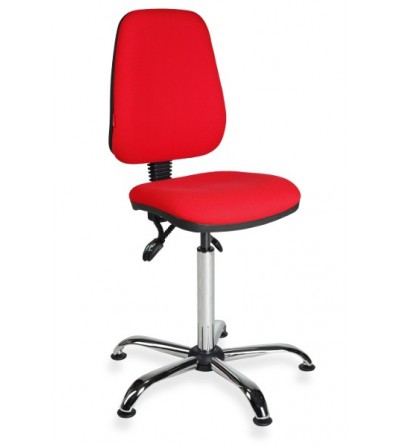 Krzesło przemysłowe z mechanizmem asynchro podstawa chrome KomfortMax desert chrome asynchro