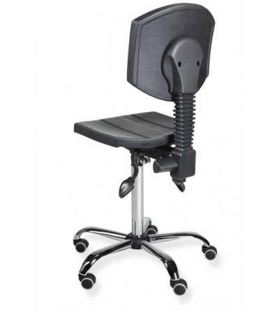 Krzesło laboratoryjne na kółkach PurActive chrome asynchro WH