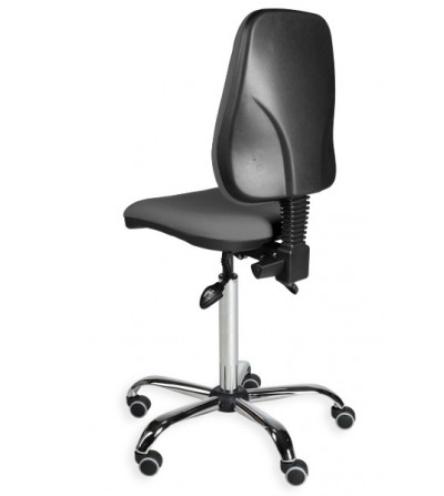 Krzesło warsztatowe na kółkach KomfortMax Desert chrome asynchro WH