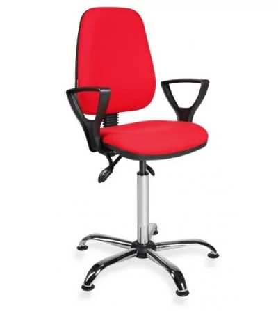 Krzesło laboratoryjne z podłokietnikami KomfortMax Desert chrome asynchro PD