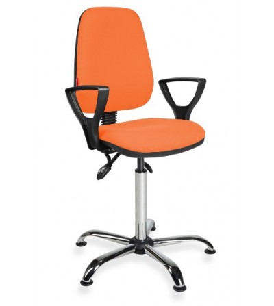 Krzesło laboratoryjne z podłokietnikami KomfortMax Desert chrome asynchro PD