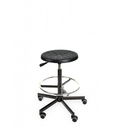 Taboret warsztatowy - przemysłowy PurTab z podnóżkiem, producent