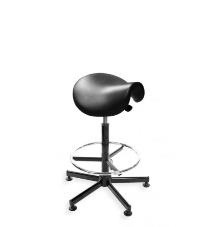 Taboret - siodło PurDżokej z pianki - na kółkach, z podnóżkiem