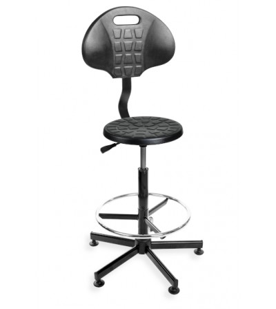 PurTab back H+RING - taboret laboratoryjny z podnóżkiem, na stopkach