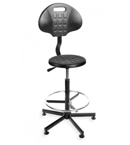 PurTab back H+RING - taboret laboratoryjny z podnóżkiem, na stopkach