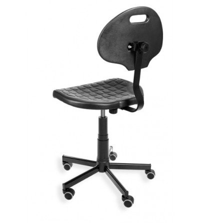 Obrotowe Krzesło warsztatowe PurMax na kółkach - atestowane - odporne