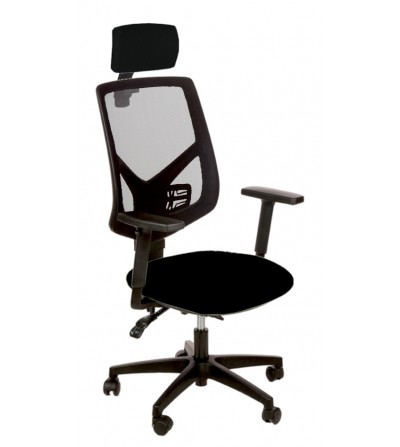 Krzesło biurowe FIRST MH czarne, podstawa tworzywo