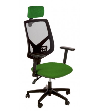 Krzesło biurowe FIRST MH zielone, podstawa tworzywo
