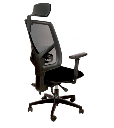 Krzesło biurowe FIRST MH czarne, podstawa tworzywo