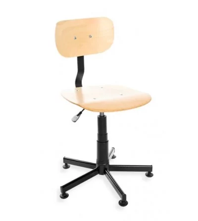 Black 02 - krzesło szwalnicze ze sklejki na stopkach, niska podstawa