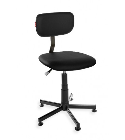 Ergonomiczne, obrotowe krzesło laboratoryjne Black Eco, na stopkach