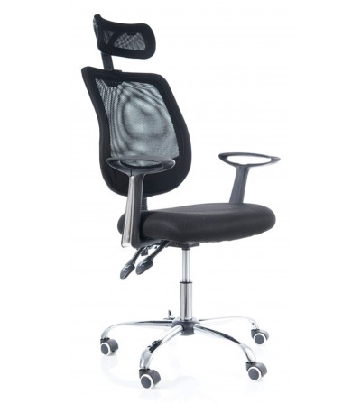 Cruze MH - fotel obrotowy z zagłówkiem i oparciem z siatki