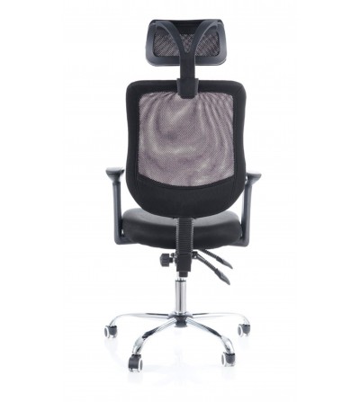 Cruze MH - fotel obrotowy z zagłówkiem i oparciem z siatki