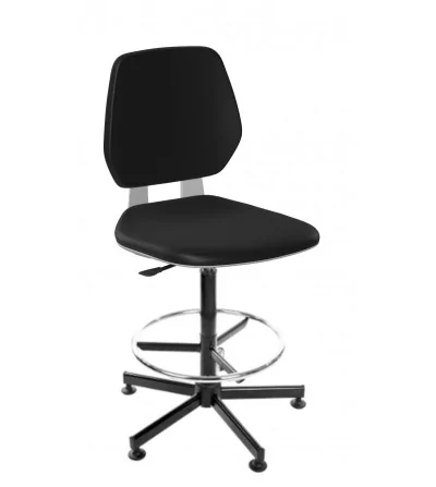 Futuro H+RING - obrotowe krzesło laboratoryjne z podnóżkiem, na stopkach