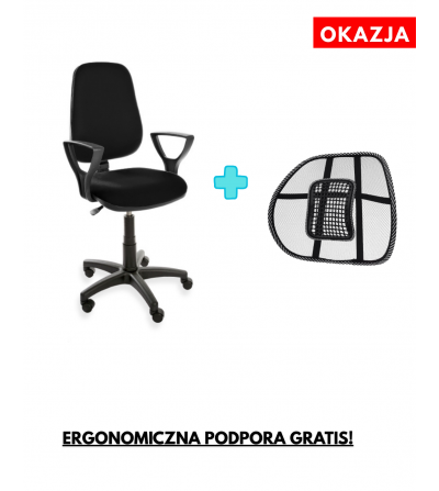 Krzesło biurowe KOMFORT DESERT, obrotowe, na kółkach, podłokietniki