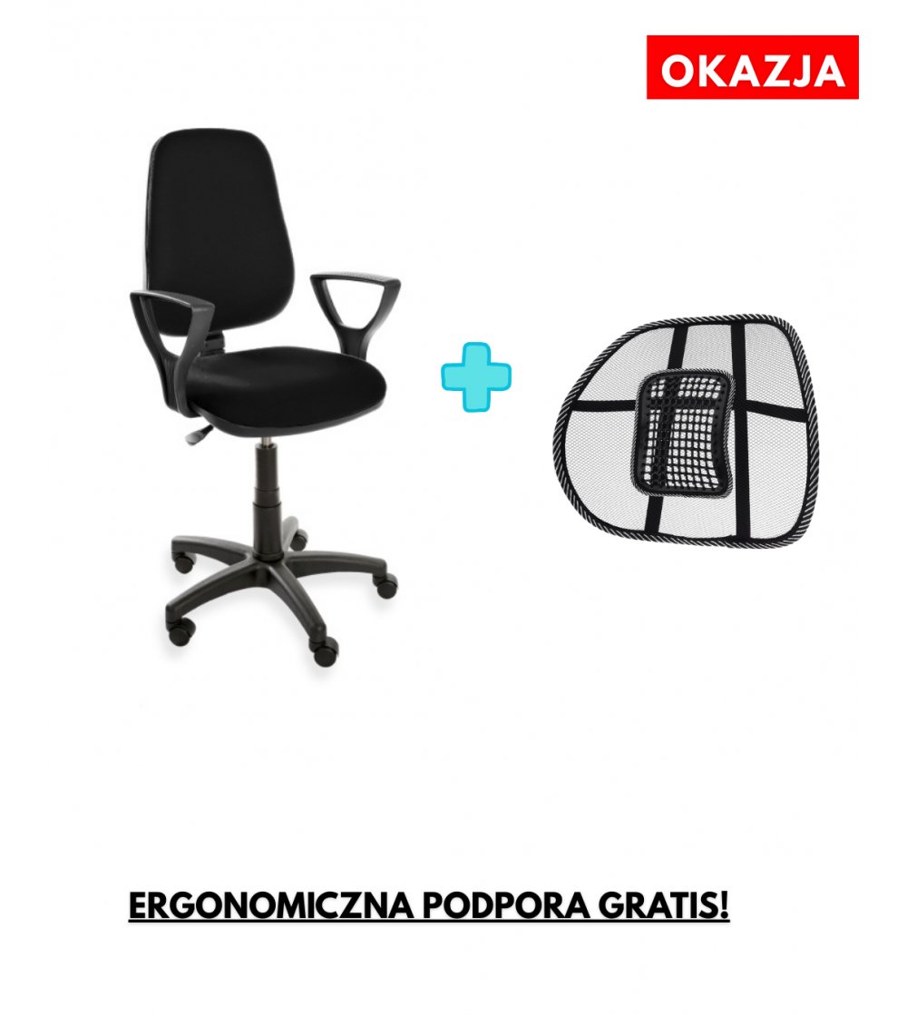 Krzesło biurowe KOMFORT DESERT, obrotowe, na kółkach, podłokietniki