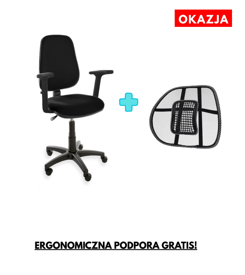 Krzesło biurowe KOMFORT DESERT, obrotowe, na kółkach, podłokietniki