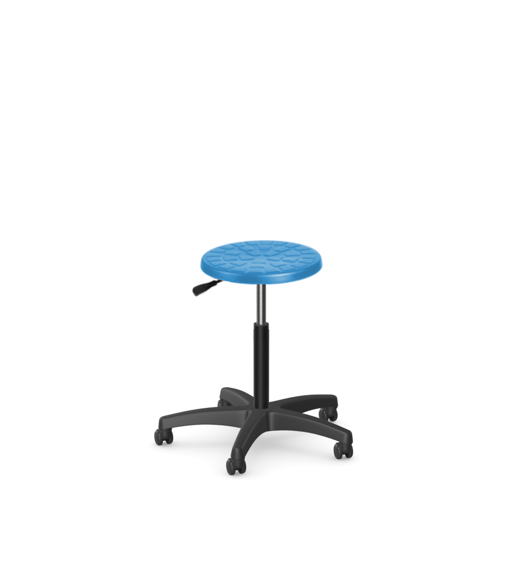 Taboret przemysłowy PurTab z pianki integralnej - bardzo trwały