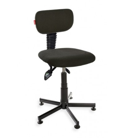 Krzesło przemysłowe, szwalnicze Black 01 na stopkach, z mechanizmem asynchronicznym (asynchro)