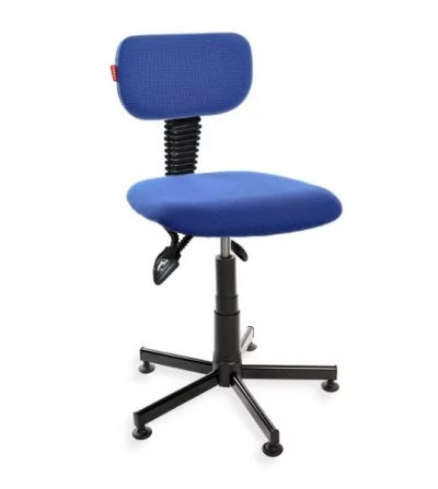 Black 01 asynchro - krzesło przemysłowe, szwalnicze na stopkach, z mechanizmem asynchronicznym